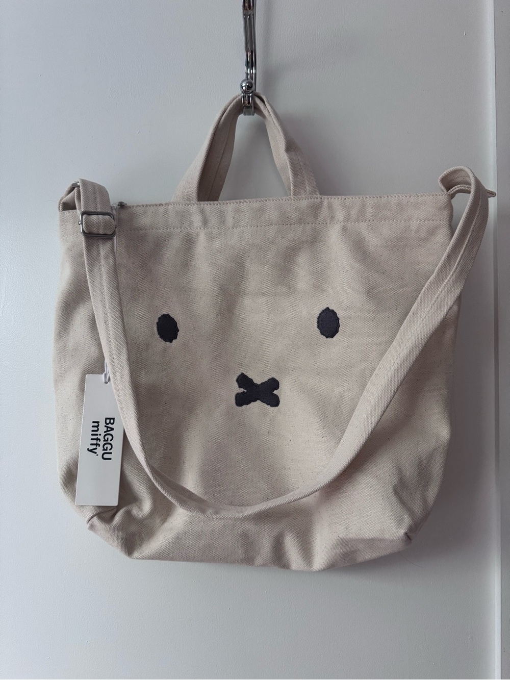 Miffy Baggu Recycled Cotton Horizontal Zip Duck Bag